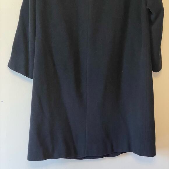 Honore L 100% Cashmere jacket trench coat black luxury button winter minimalist - Picture 7 of 9